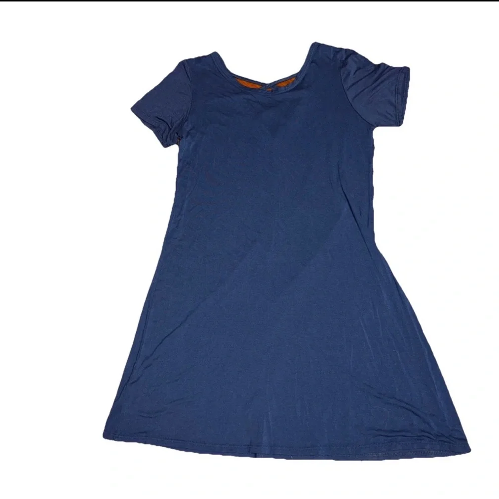 Olivia Rae Blue Dress Girls Med Crisscross Back‎ / Lightweight / Preppy Nautical